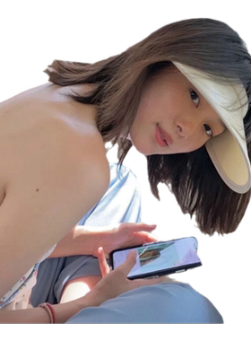 遮阳UV防晒帽空顶帽子女骑车