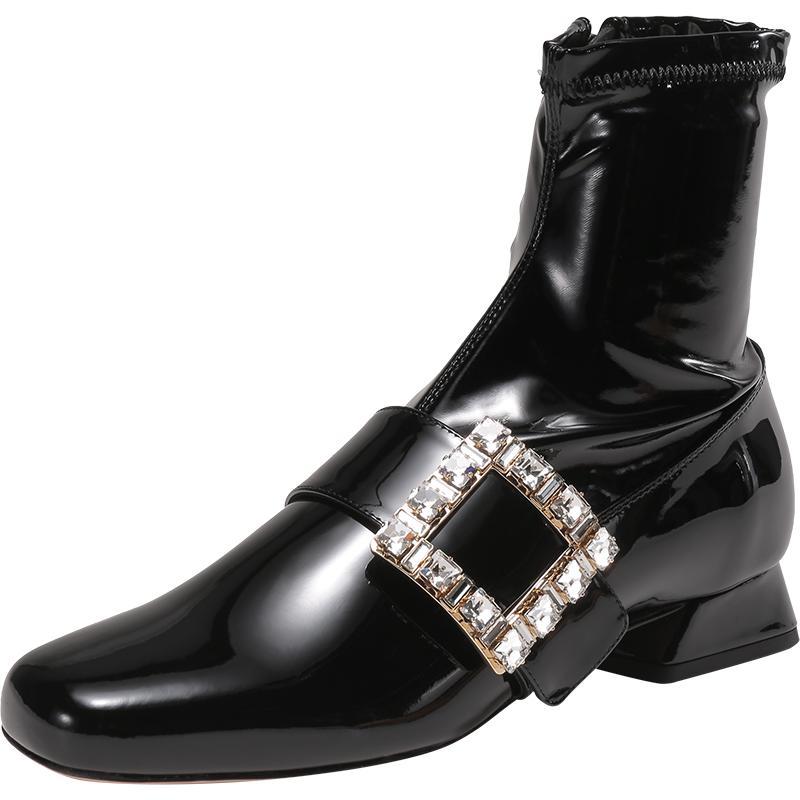 自营粗跟靴RogerVivier
