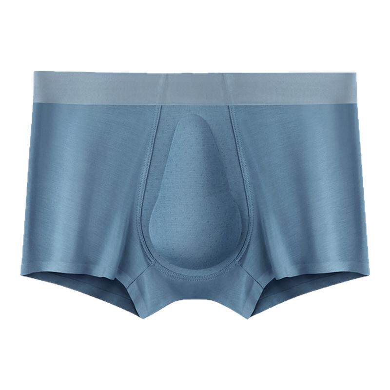 男士高档性感显大U凸设计3D乳胶莫代尔无痕青年提臀抗菌平角内裤
