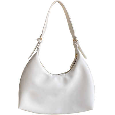 韩版小众时尚风百搭奶茶色法棍包