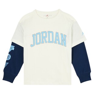 【黑金系列】Jordan童装儿童长袖T恤秋冬新款男童假两件秋装上衣