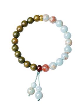 宫里绿檀寿山石手串天然正品