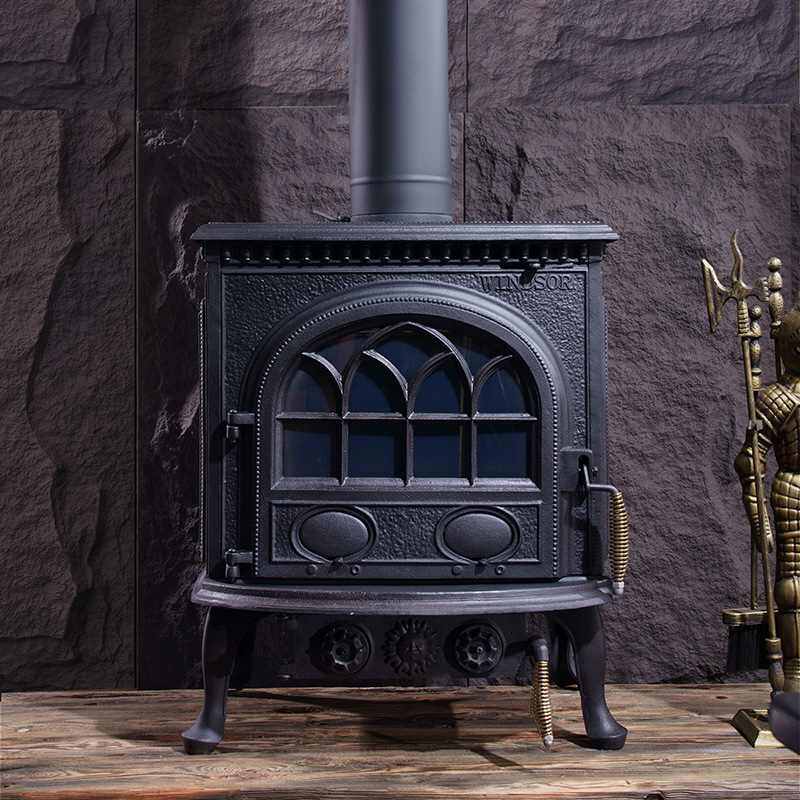 纽波特FS-202出口版复古美式真火燃木铸铁家用别墅客厅壁炉取暖器