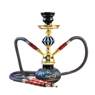 烟雾水壶水烟全套装小号阿拉伯水烟家用单双人玻璃优质高度28厘米