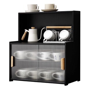 桌面收纳盒杯子收纳柜茶具展示柜子厨房餐具储物柜水杯置物架杯架