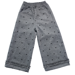 大e小e2025冬新款女童加绒休闲裤阔腿百搭韩版中大童儿童潮8903