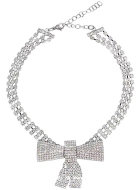 郑秀妍同款皓石水钻蝴蝶结项链