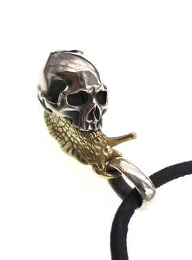 渡鸦原创手工纯银牛魔王骷髅吊坠