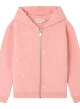 【新品】Bonpoint2026春夏女大童樱桃图案刺绣卫衣外套小樱桃童装
