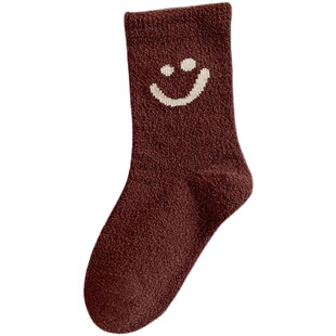 儿童高腰袜子冬季韩版珊瑚绒厚款男女童宝宝加绒中高筒保暖袜子