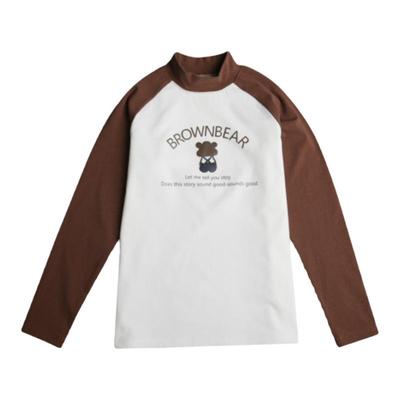 中高领洋气长袖t恤纯棉打底衫