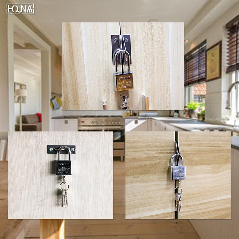 HOUNA抽屉柜304不锈钢Z字锁扣衣柜对鼻锁扣五金配件防盗锁扣D606