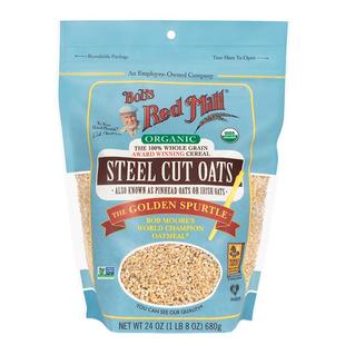 鲍勃红磨坊美国进口有机钢切燕麦粒早晚餐整粒钢切谷物燕麦燕麦米