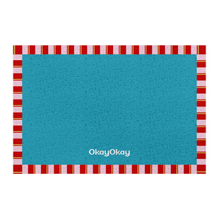 okay安纳派对丝圈入户地垫门口家用可裁剪 pvc耐脏防滑除尘脚垫子