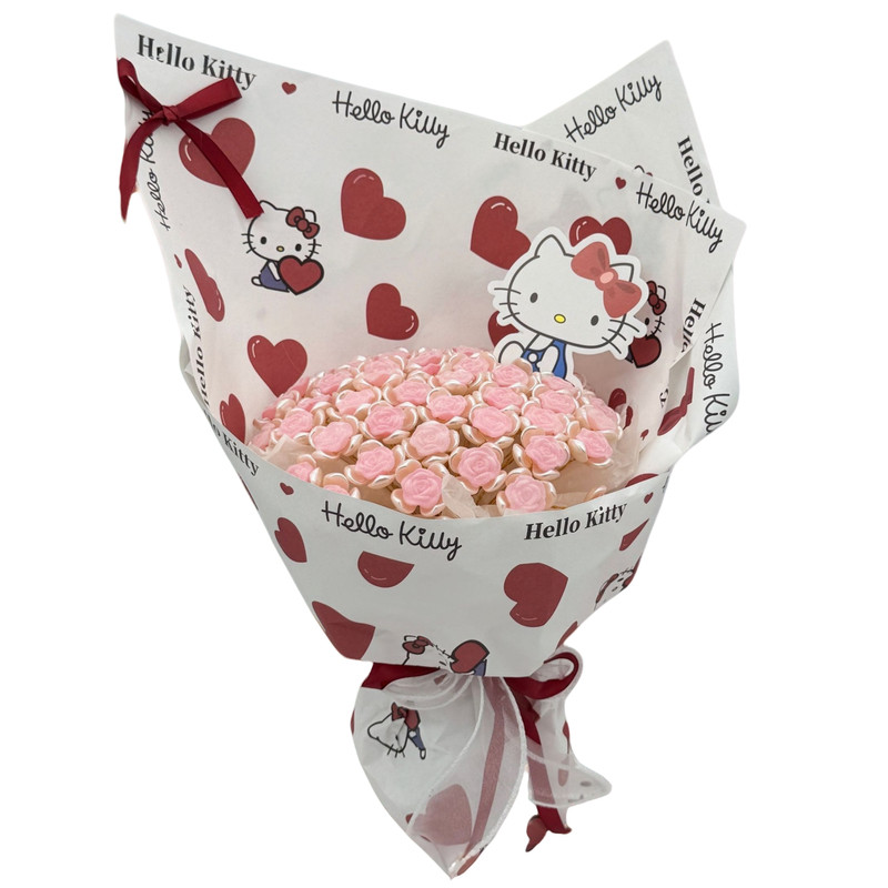 【七夕】见面helloKitty花束仿真