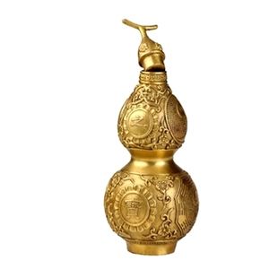 全铜葫芦摆件带八卦开口开盖葫芦带盖葫芦家居客厅玄关中式送礼