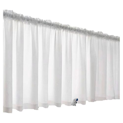 免打孔透光不透人白色纱帘魔术贴半帘橱柜防尘帘厨房门帘飘窗短帘