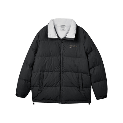 Skechers斯凯奇羽绒服短款秋冬男女防寒保暖鸭绒棉服袄撞色外套