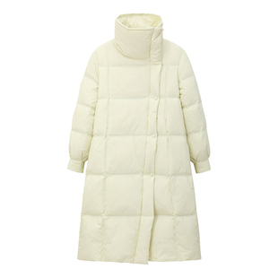 商场同款高端90白鸭绒新国标大翻领中长款2525年新巨好看的羽绒服