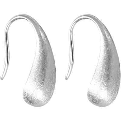 卡伦图S999纯银耳环拉丝足银耳钉