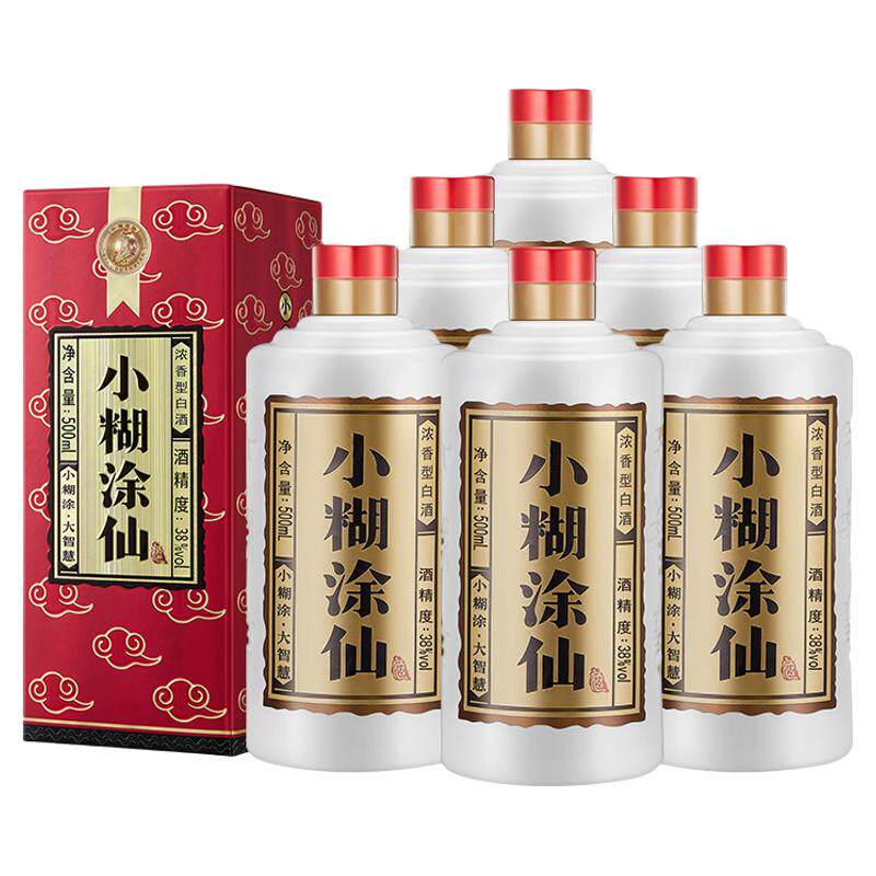 小糊涂仙普仙浓香白酒38度500ml