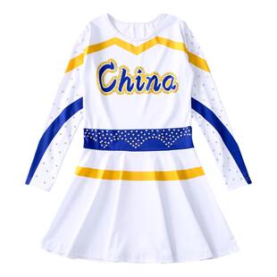 拉拉队表演服女儿童啦啦操演出服小学生运动会舞蹈服六一舞台服装