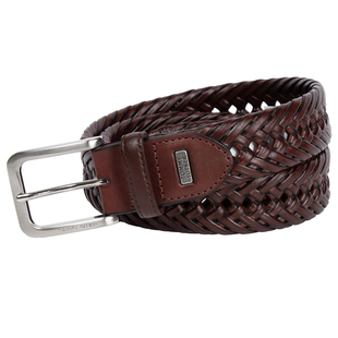 TOMMY IUTSER皮带男真皮编织腰带潮男士休闲年轻人纯牛皮名牌裤带