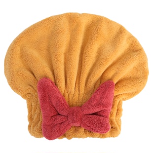 干发帽子超强吸水速干成人洗头套头浴帽加厚包头发毛巾免吹蝴蝶结