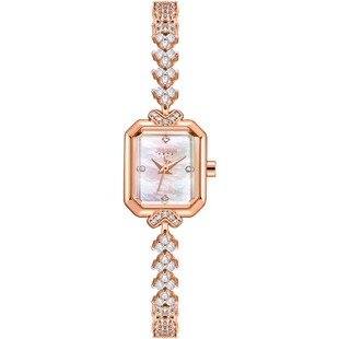 【新品补贴价】聚利时精致满钻手链手表女士方形高级女表礼物1437
