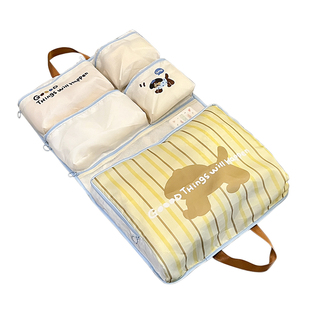 行李箱收纳袋挂式旅行贴身衣物内衣内裤袜子三合一出差旅游整理包