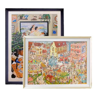 拼图框1000片70X50X75相框架一千500片2000片实木框画框拼图裱框