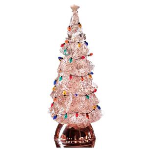 三八节氛围灯圣诞树摆件音乐盒八音盒女生生日礼物飘雪装饰飘雪灯