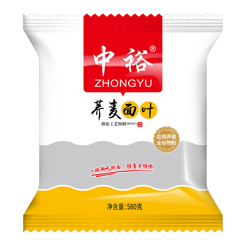 中裕荞麦面叶580g*4  粗粮面叶面片早餐速食易煮汤面烩面