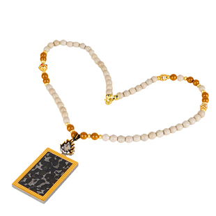 橄榄石铁陨石挂牌项链8mm手工气质百搭简约送礼个性礼物天然原石0