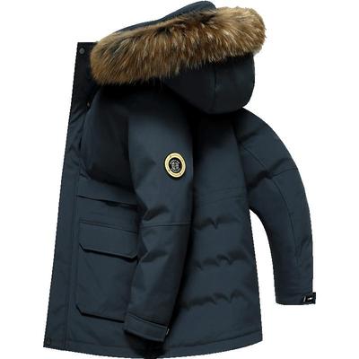 雪中飞极寒大毛领中长款羽绒服