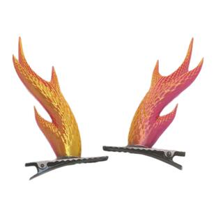 敖润龙角发夹女童紫色头饰演出cos敖丙发卡子儿童diy哪吒古风发饰