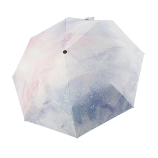 星空小清新遮阳伞防紫外线女防晒太阳伞折叠晴雨两用全自动伞好看