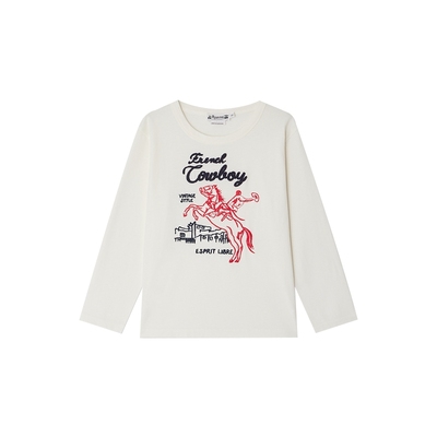 【新品】2025秋冬大童骑马图案长袖T恤衫Bonpoint童装