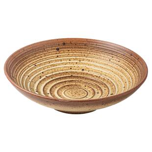 巷子尾〖新家的100个快递〗新款粗陶7.5英寸螺纹菜碗复古日式餐具