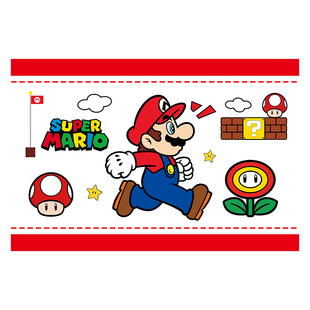 卡通创意地垫马里奥家用布置装饰入户门脚垫高弹丝圈防滑耐磨定制