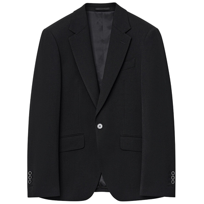 JDV商场同款黑色一粒扣西装外套