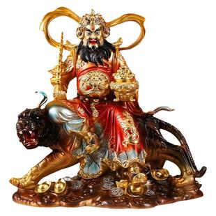 武财神赵公明神像家用供奉摆件骑虎赵元帅店铺树脂办公室财神爷像
