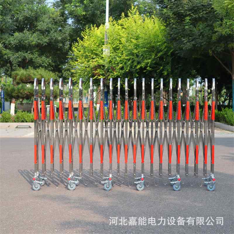 小区伸缩不锈钢围栏施工围挡防护栏移动可道路折叠伸缩护栏幼儿园