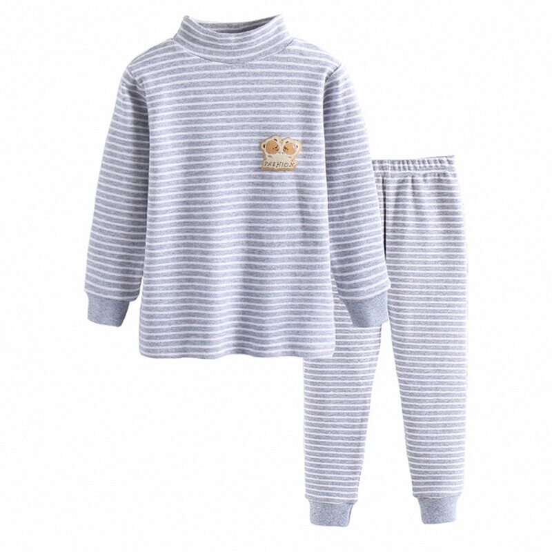 幼儿童内衣套装纯棉毛衫中高领保暖男童女童全棉打底衫小童秋衣裤