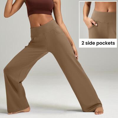 Z 78647 Knitted Straight High-waisted Pants 针织直筒高腰裤外