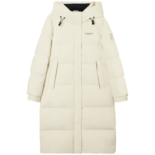 暖频道女士2025新款连帽长款羽绒服防风时尚运动加厚冬季保暖外套