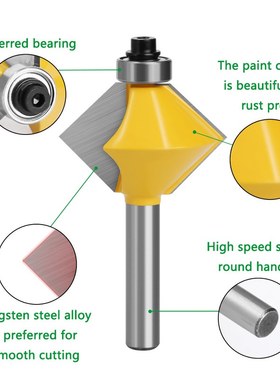 8柄12柄1/2柄合铣刀镂拼板刀刀刀榫黄色具90铣刀木工度拼接
