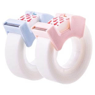 得力隐形胶带切割器套装 可书写胶带转印免抄题复印错题测试粘字半透明磨砂小胶带手撕胶粘纸学生