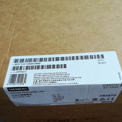 议价6ES7512-1CK00-0AB0全新S7-1500 CPU512c-1PN6ES75121CK000AB