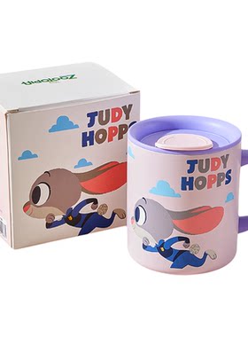 疯狂动物城保温马克杯带盖儿童水杯家用316不锈钢杯子防摔牛奶杯